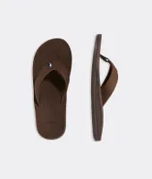 Contoured Leather Flip Flops