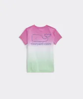 Girls' Watermelon Dip Dye Short-Sleeve Pocket Tee