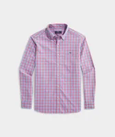 Stretch Poplin Plaid Shirt