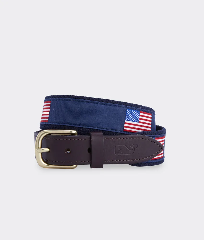 Boys' American Flags Canvas Club Belt