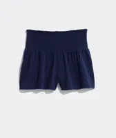Gauzy Smocked Pull-On Shorts