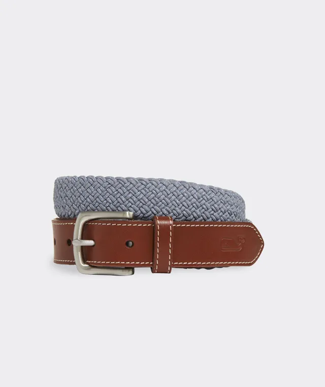 Shop Flat Braided Leather Belt at vineyard vines