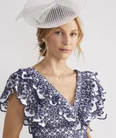 Kentucky Derby Eyelet Ruffle Maxi Dress