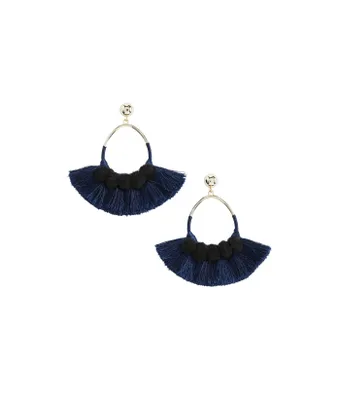 Pom Pom Tassel Earrings