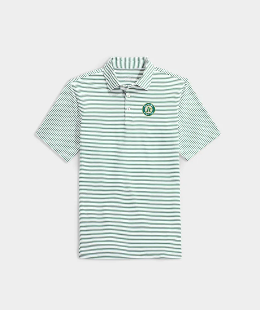 Oakland Athletics Bradley Stripe Sankaty Polo