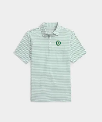 Oakland Athletics Bradley Stripe Sankaty Polo