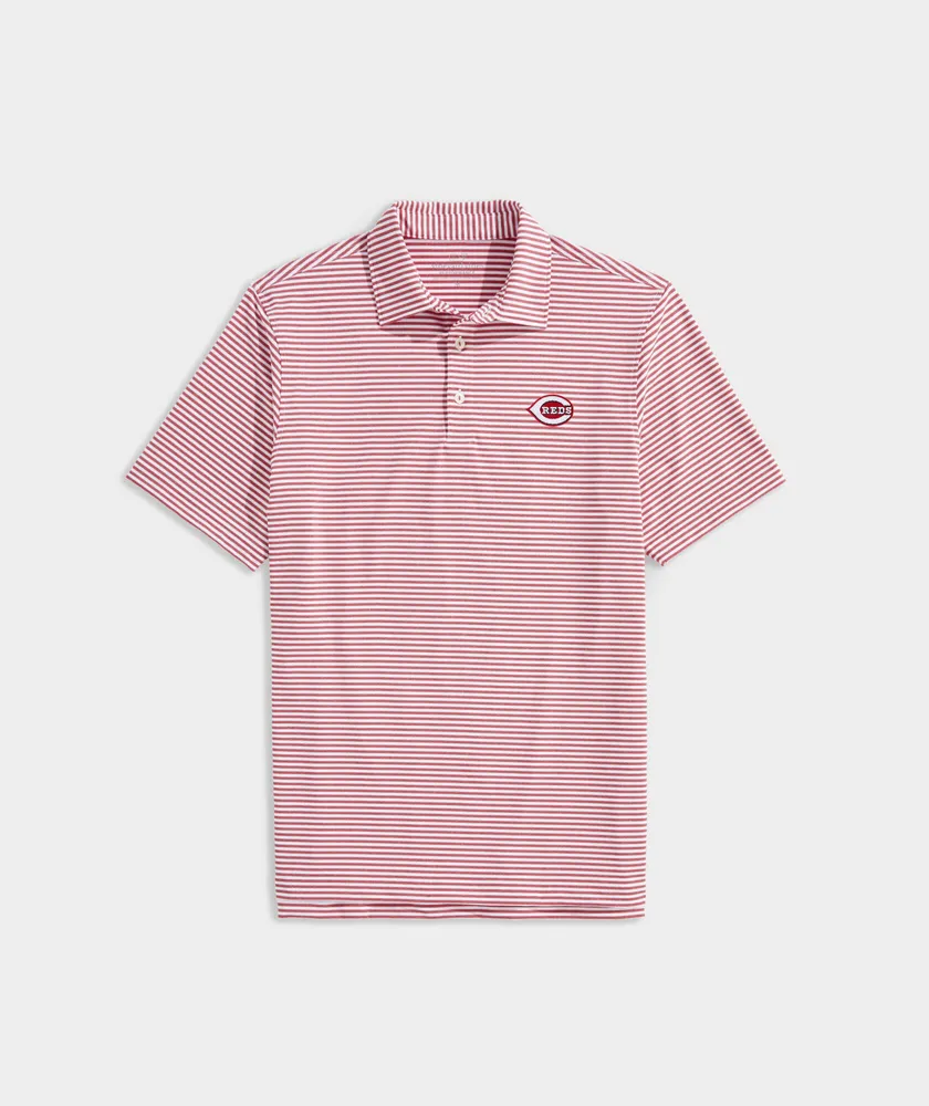 Cincinnati Reds Winstead Stripe Sankaty Polo