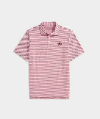 Cincinnati Reds Winstead Stripe Sankaty Polo