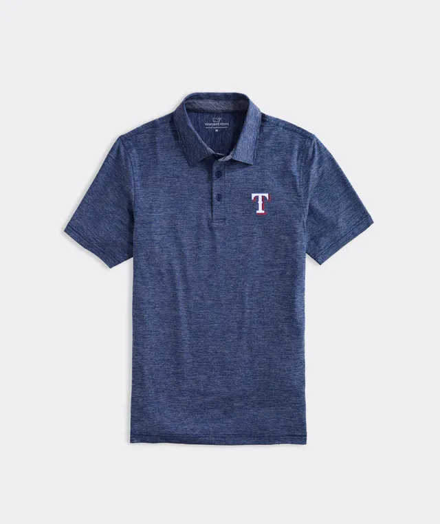 Texas Rangers MLB Vineyard Vines Blue Heather Polo Shirt