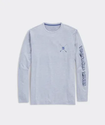 vineyard vines Wavy Text Long-Sleeve Harbor Performance Tee