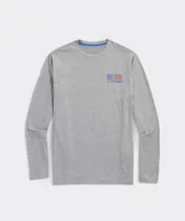 Waving Flag Long-Sleeve Harbor Performance Tee