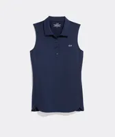 Sleeveless Solid Jersey Polo