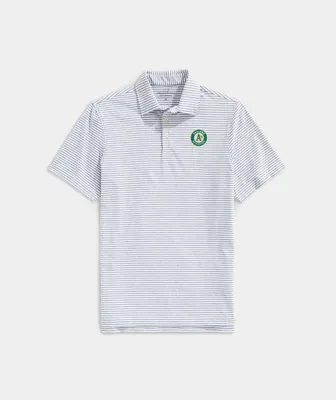 Oakland Athletics Winstead Stripe Sankaty Polo