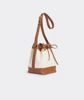 Flecked Canvas Bucket Bag