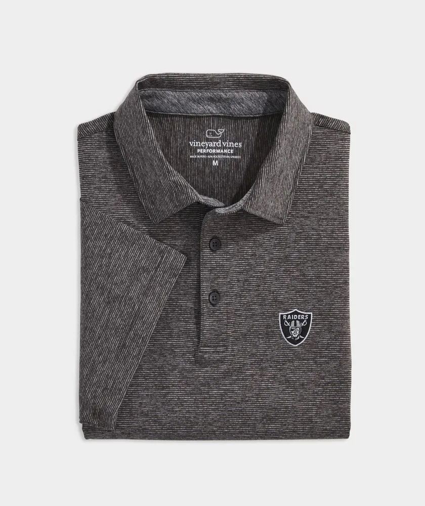 Las Vegas Raiders Destin Stripe Sanktay Polo