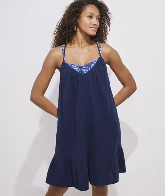 Seastitch Double-Gauze Strappy Cover-Up