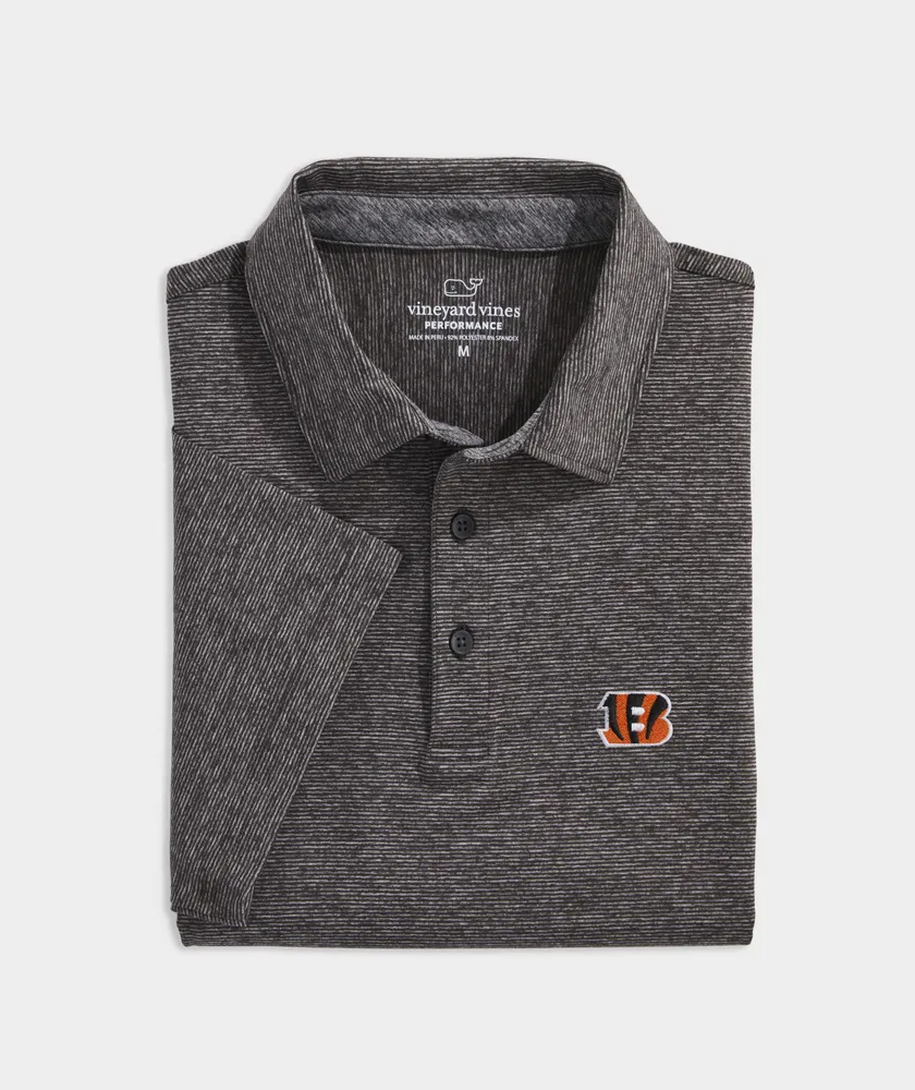 Cincinnati Bengals Destin Stripe Sankaty Polo