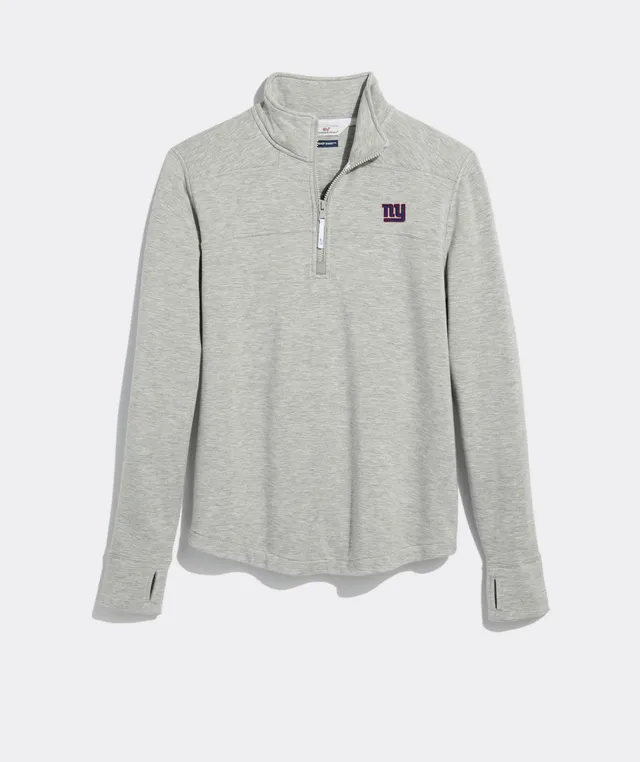 Women's Vineyard Vines Gray New York Giants Shep Shirt Quarter-Zip