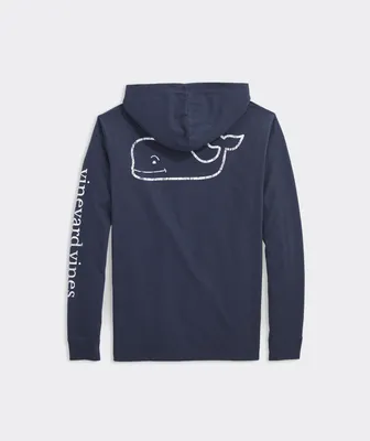 Long-Sleeve Vintage Whale Hoodie Tee