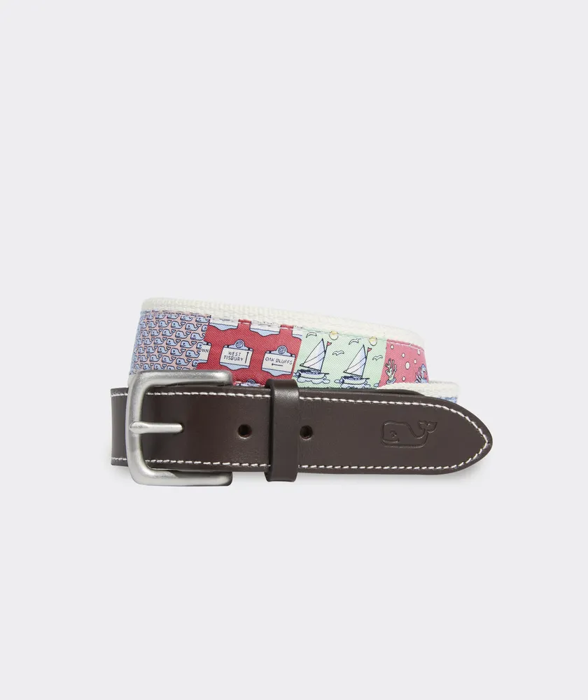 Shop Flat Braided Leather Belt at vineyard vines