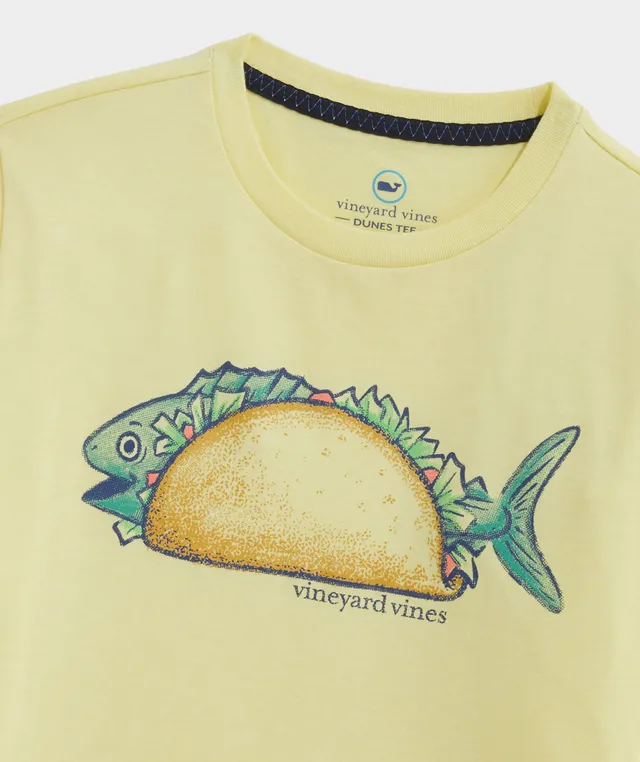 vineyard vines Men's Fish Stamp Short-Sleeve Dunes Tee, Tequila Sunrise  HTHR