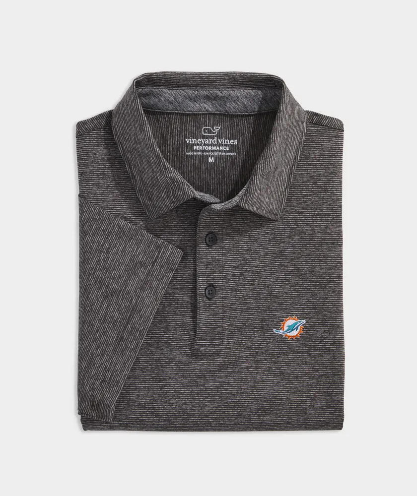 Miami Dolphins Destin Stripe Sankaty Polo