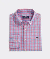 Stretch Poplin Plaid Shirt