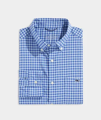 On-The-Go Lightweight Gingham Shirt