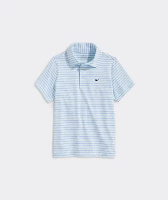 Boys' Tri-Color Bradley Stripe Sankaty Polo