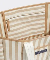 Neutral Blocked Stripe Tote