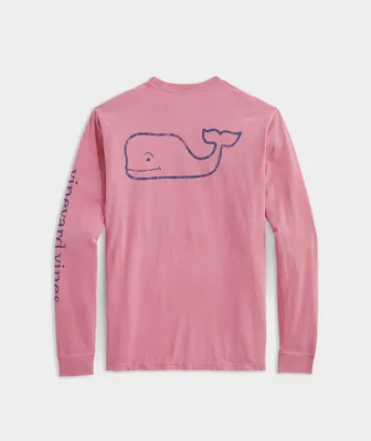 Garment-Dyed Vintage Whale Long-Sleeve Pocket Tee