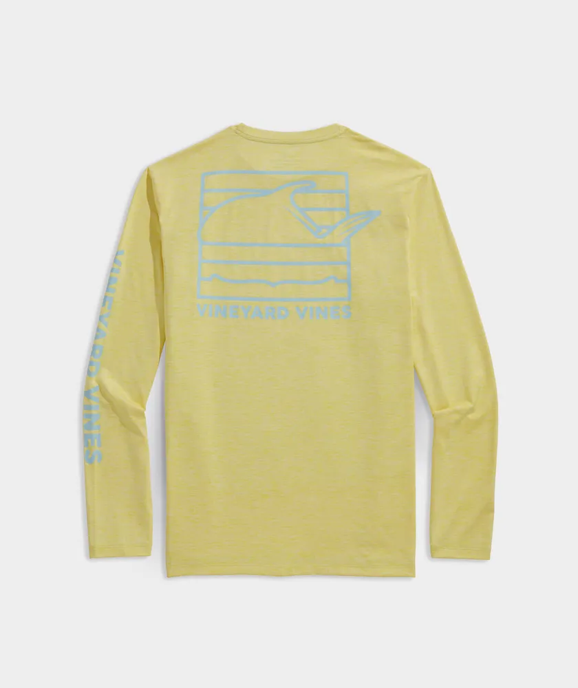 Permit Tail Box Long-Sleeve Harbor Performance Tee