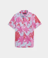 Kentucky Derby Stretch Poplin Short-Sleeve Roses & Posies Shirt