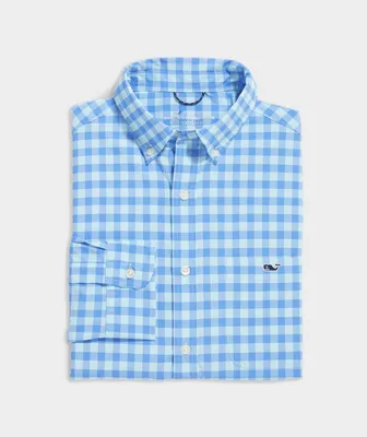 On-The-Go Lightweight Gingham Shirt