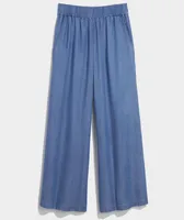 Wide Leg Chambray Pants