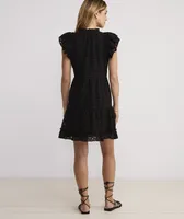 Eyelet Tiered Ruffle Dress