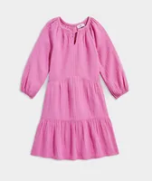 Girls' Tiered Seastitch Double Gauze Dress