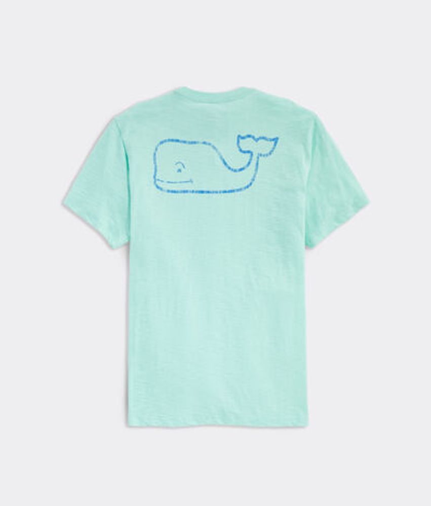 Vineyard Vines Garment-Dyed Slub Vintage Whale Short-Sleeve Pocket T-Shirt  (Size