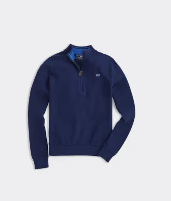 Boys' Classic Quarter-Zip Sweater