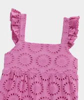 Girls' Tiered Eyelet Dress