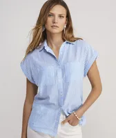 Lightweight Short-Sleeve Button-Down