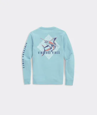 Boys' Jumping Marlin Long-Sleeve Pocket Tee