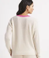 Seaspun Cashmere Pop V-Neck Sweater