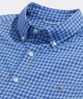 On-The-Go Lightweight Short-Sleeve Gingham Shirt