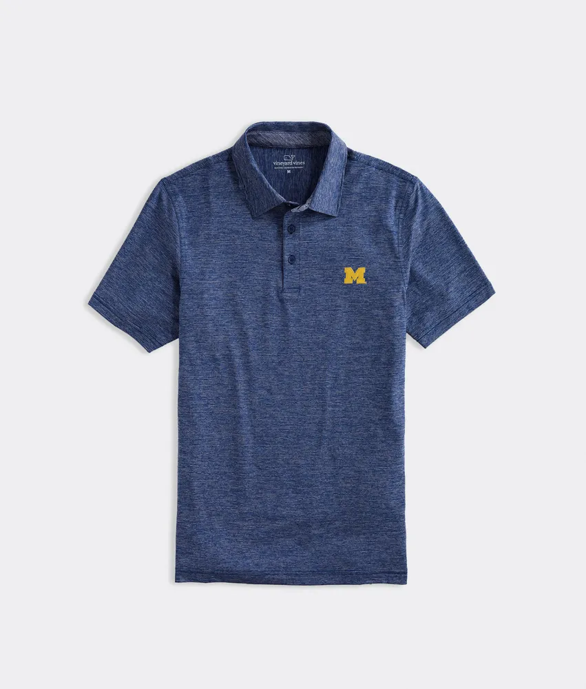 University Of Michigan Destin Stripe Sankaty Polo