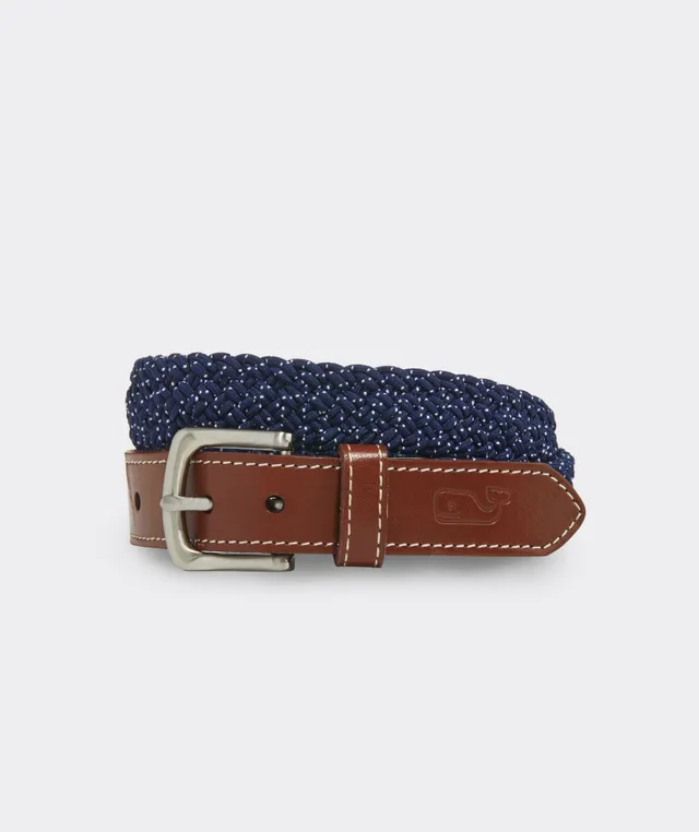 Shop Flat Braided Leather Belt at vineyard vines