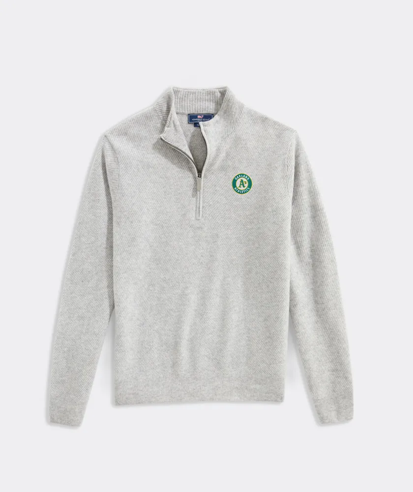 Oakland Athletics Cat Cay Cashmere Quarter-Zip