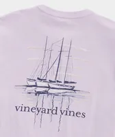 Painted Sailboat Reflection Short-Sleeve Tee