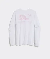 Mother's Day Floral Whale Long-Sleeve Pocket Tee