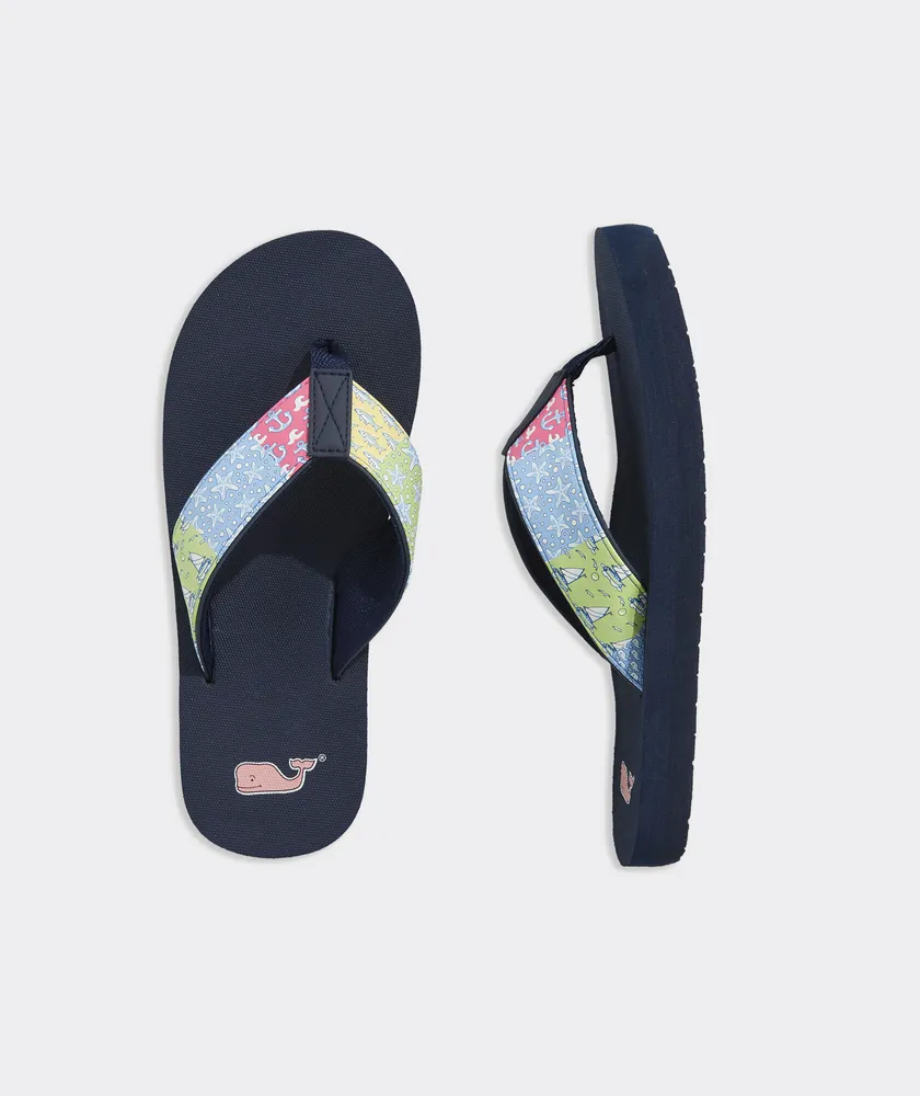 Boys' Classic Patchwork Foam Flip Flops